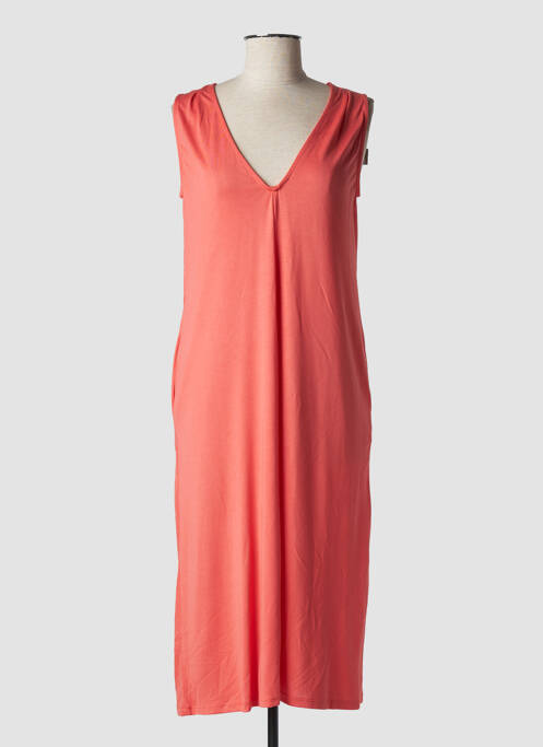 Robe mi-longue orange SCORZZO pour femme