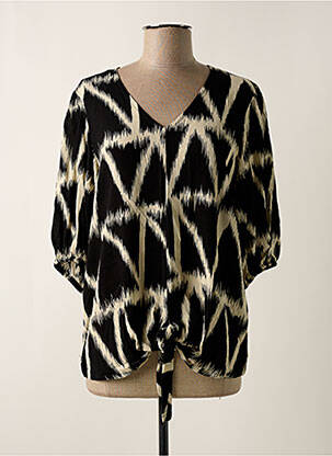 Blouse manches 3/4 manches 3/4 noir GEISHA femme