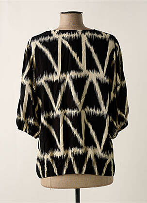 Blouse manches 3/4 manches 3/4 noir GEISHA femme