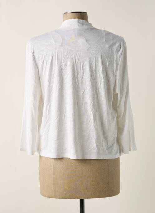 Gilet manches longues blanc MARBLE pour femme