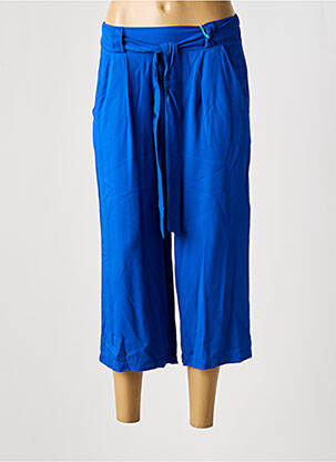 Pantacourt coupe droite bleu QUATTRO femme
