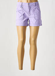 Short fermeture zippée sous rabat boutonné violet C'EST BEAU LA VIE femme