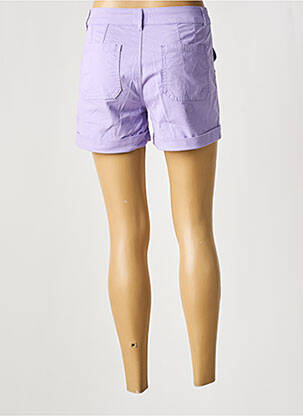 Short fermeture zippée sous rabat boutonné violet C'EST BEAU LA VIE femme