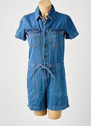 Combishort fermeture boutonnée sur le devant manches courtes bleu LEE COOPER femme