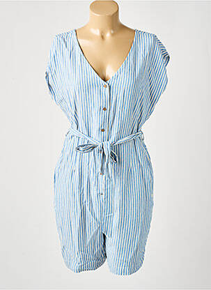 Combishort fermeture boutonnée sur le devant manches courtes bleu CREAM femme