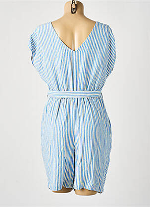 Combishort fermeture boutonnée sur le devant manches courtes bleu CREAM femme