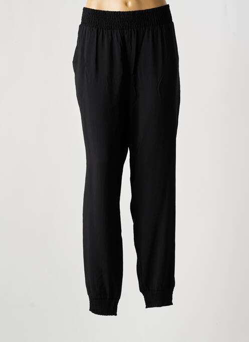 Pantalon droit taille élastique noir CREAM femme