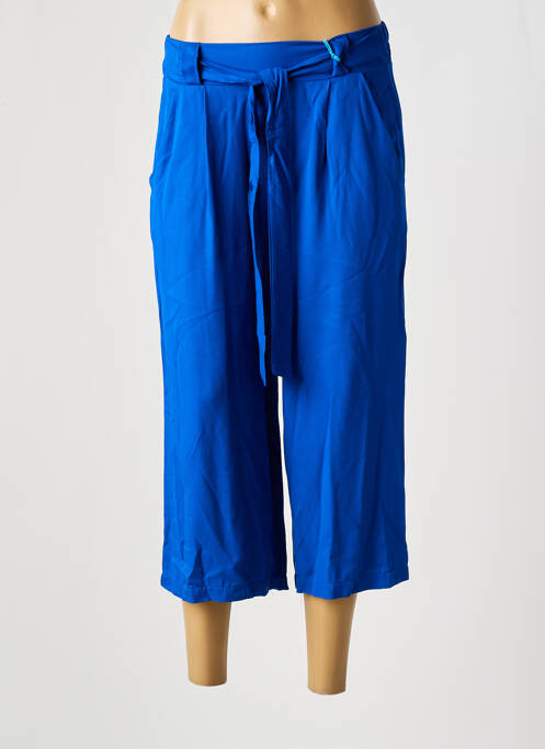 Pantacourt coupe droite bleu QUATTRO femme