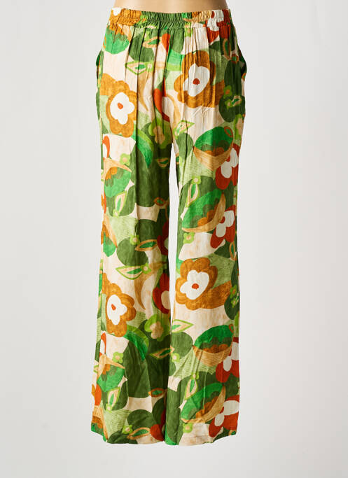 Pantalon droit vert GEISHA pour femme