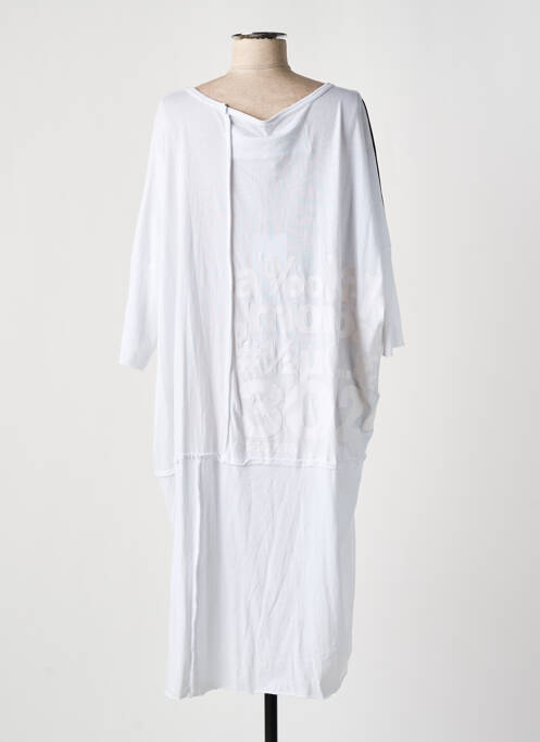 Robe mi-longue blanc BLACK LABEL pour femme