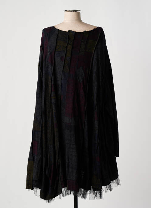 Robe mi-longue noir BLACK LABEL pour femme