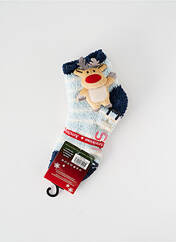 Chaussettes bleu MERRY CHRISMAS pour fille seconde vue