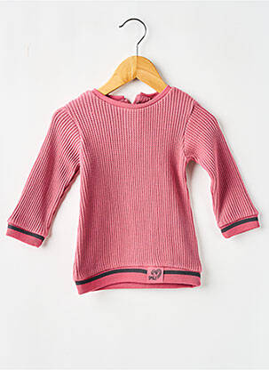 Robe mi-longue fermeture boutonnée au dos manches longues rose BABY BOL fille