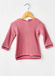 Robe mi-longue fermeture boutonnée au dos manches longues rose BABY BOL fille