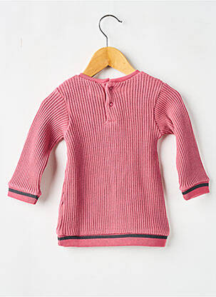 Robe mi-longue fermeture boutonnée au dos manches longues rose BABY BOL fille