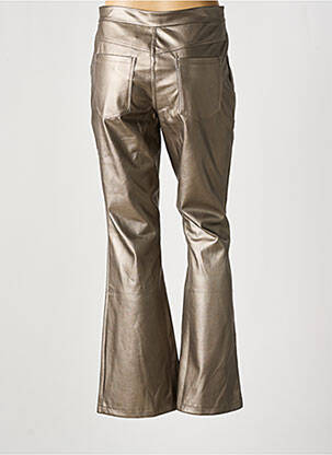 Pantalon flare fermeture zippée sous rabat boutonné argent LES TROPEZIENNES femme