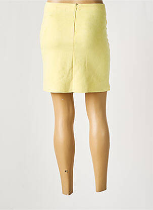 Jupe courte coupe droite jaune H F WOMAN COLLECTION femme