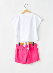 Ensemble short rose MINI BOL pour fille seconde vue