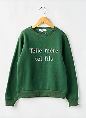 Sweat-shirt vert PM MERE & FILLE pour garçon