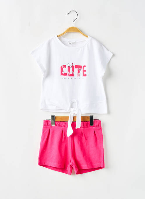 Ensemble short rose MINI BOL pour fille