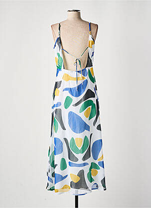 Robe longue imprimé fantaisie fines bretelles blanc LES TROPEZIENNES PAR M.BELARBI femme