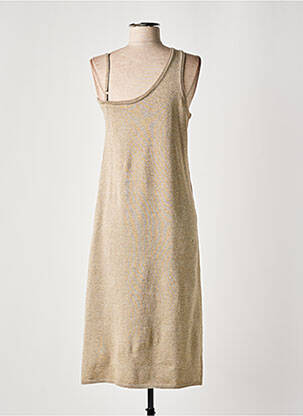 Robe pull coupe droite sans manche or LES TROPEZIENNES PAR M.BELARBI femme