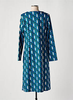 Robe mi-longue imprimé fantaisie manches longues bleu SWEET MISS femme
