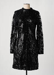 Robe mi-longue manches longues manches longues noir REALTY femme