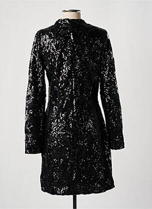 Robe mi-longue manches longues manches longues noir REALTY femme