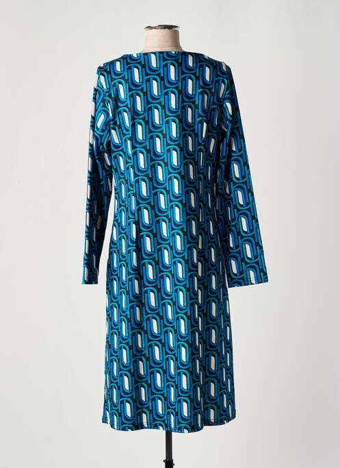 Robe mi-longue imprimé fantaisie manches longues bleu SWEET MISS femme