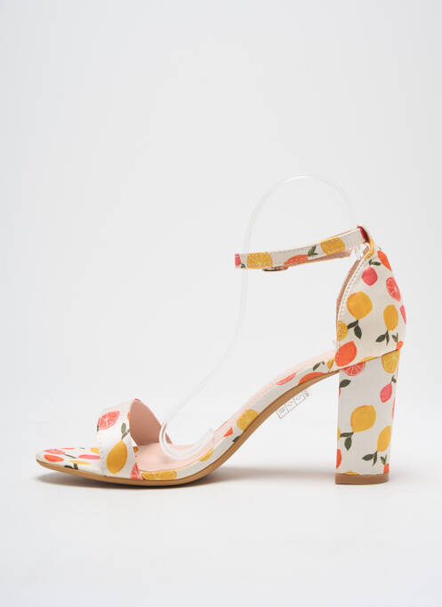 Sandales/Nu pieds jaune IDEAL SHOES pour femme