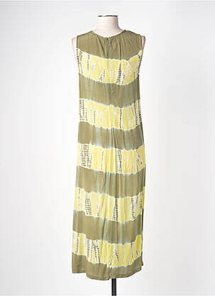 Robe longue sans manche sans manche vert MALIPARMI femme