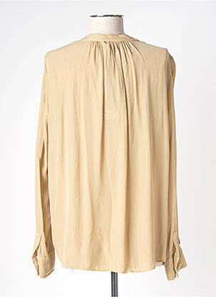 Blouse poignets boutonnés avec fente manches longues beige MASON'S femme