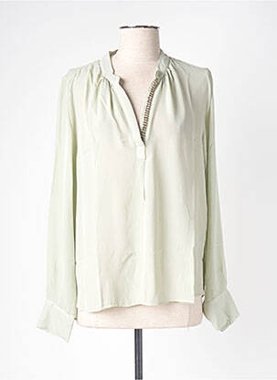 Blouse poignets boutonnés avec fente manches longues vert MASON'S femme