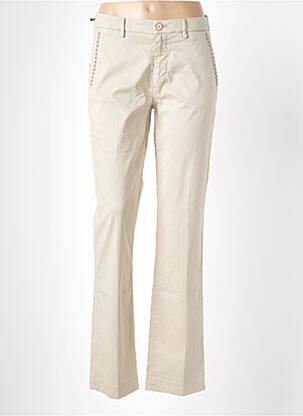 Pantalon chino tissage popeline taille normale beige MASON'S femme