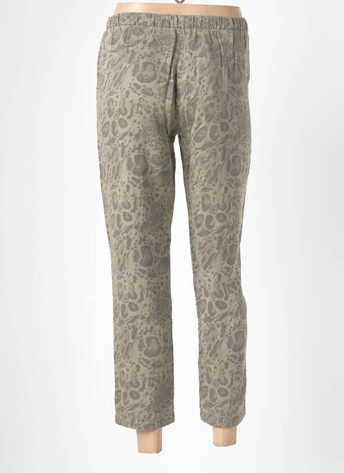 Pantalon 7/8 taille élastique taille normale vert MAYJUNE femme