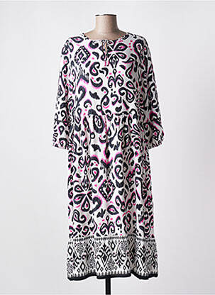 Robe mi-longue manches 3/4 manches 3/4 noir CECIL femme