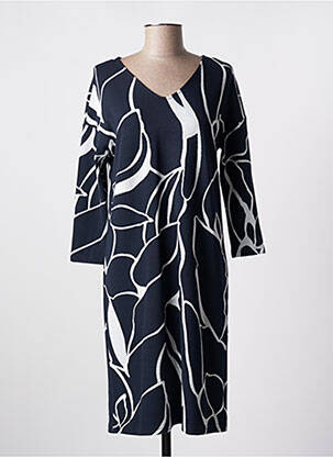 Robe mi-longue imprimé fantaisie manches longues bleu STREET ONE femme