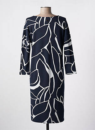 Robe mi-longue imprimé fantaisie manches longues bleu STREET ONE femme