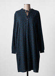 Robe mi-longue manches longues manches longues bleu STREET ONE femme