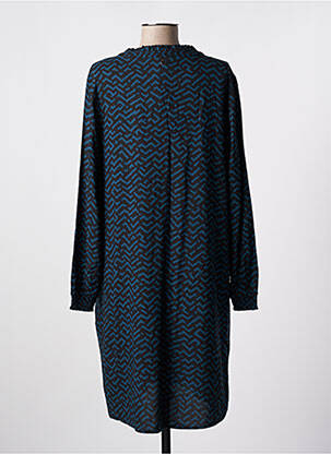Robe mi-longue manches longues manches longues bleu STREET ONE femme
