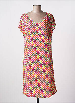Robe mi-longue manches courtes manches courtes rose LE PETIT BAIGNEUR femme