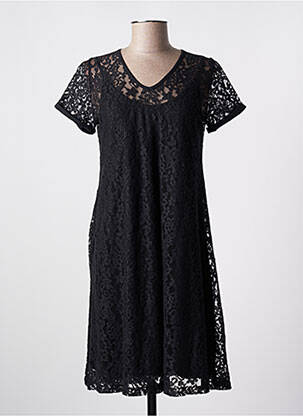 Robe mi-longue manches courtes manches courtes noir LE PETIT BAIGNEUR femme