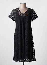 Robe mi-longue manches courtes manches courtes noir LE PETIT BAIGNEUR femme