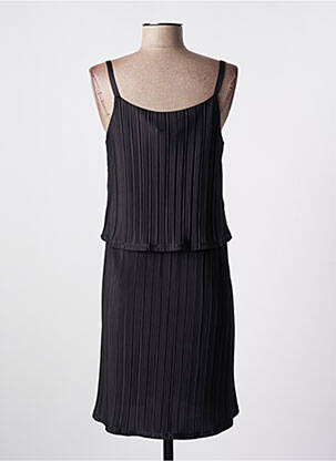 Robe mi-longue coupe fluide fines bretelles noir ANNAHPA femme