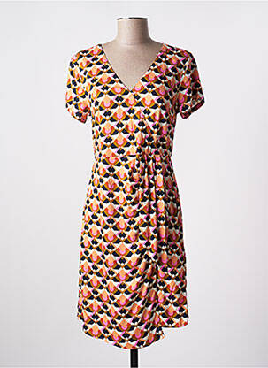 Robe courte manches courtes manches courtes orange LOLA ESPELETA femme