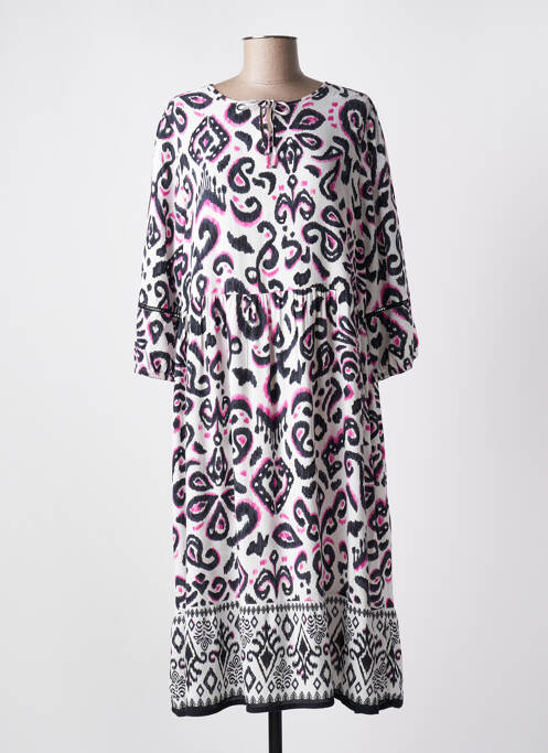 Robe mi-longue manches 3/4 manches 3/4 noir CECIL femme