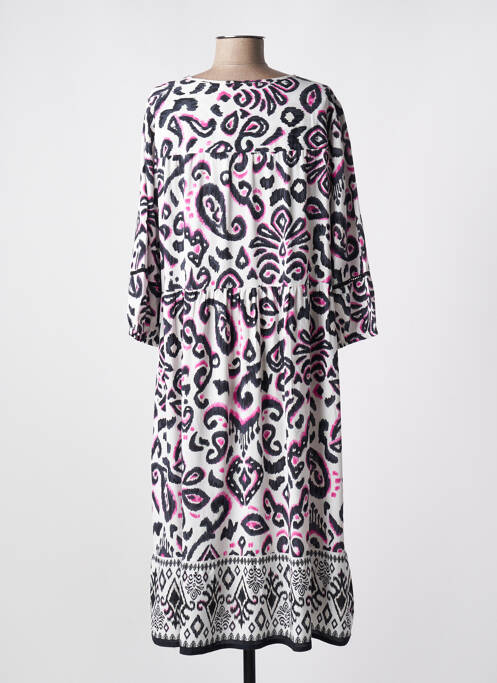 Robe mi-longue manches 3/4 manches 3/4 noir CECIL femme