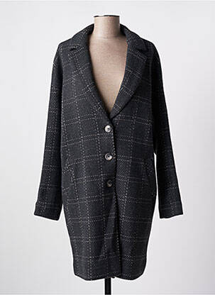 Manteau long coupe droite sans capuche gris LE PETIT BAIGNEUR femme