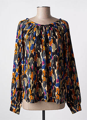 Blouse tissage popeline manches longues noir LOLA ESPELETA femme